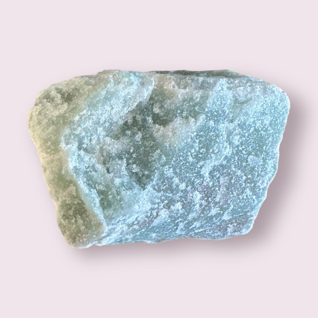 Green Quartz Rough 1/2 Flat