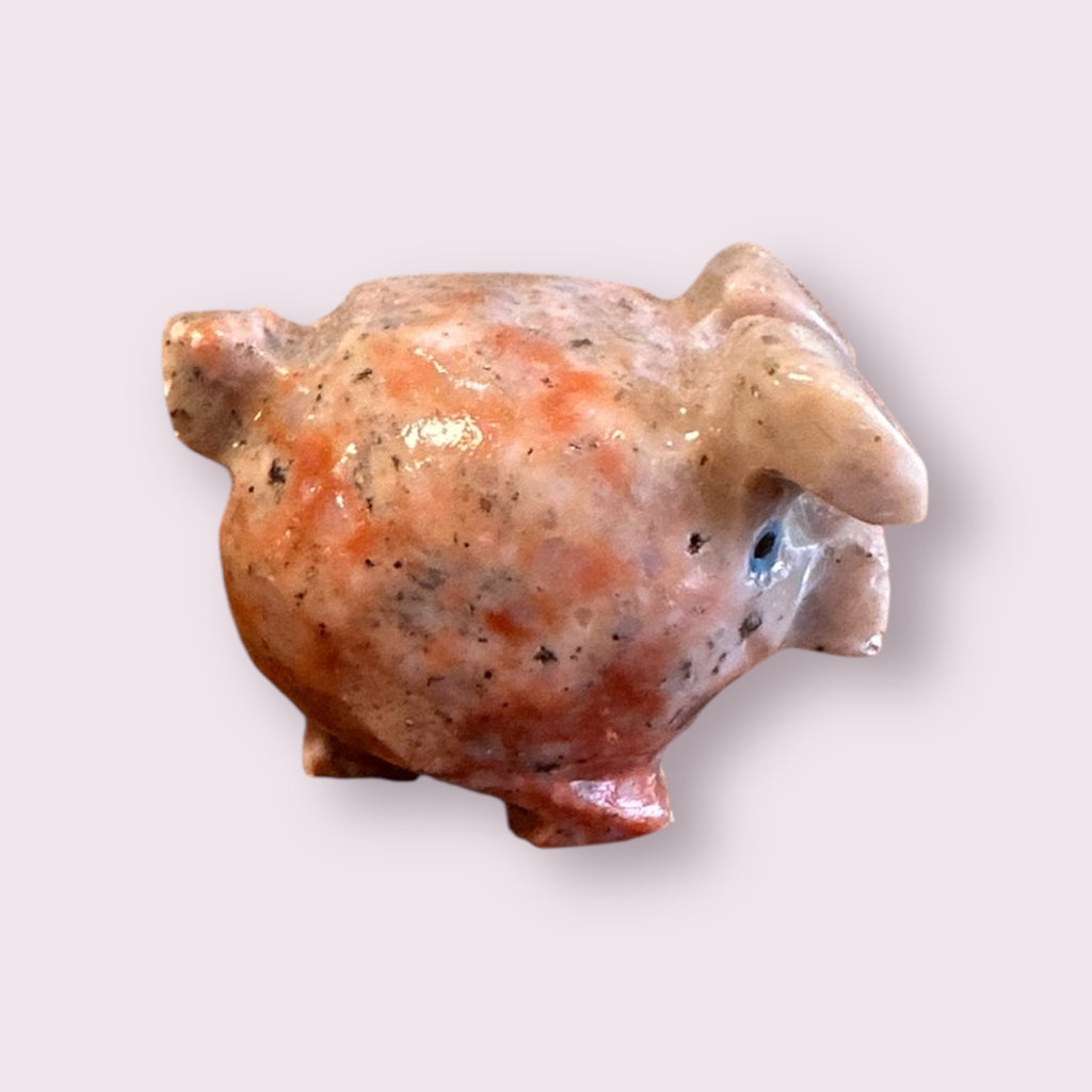 Lucky Pig Dolomite Spirit Animal 1.25-inch