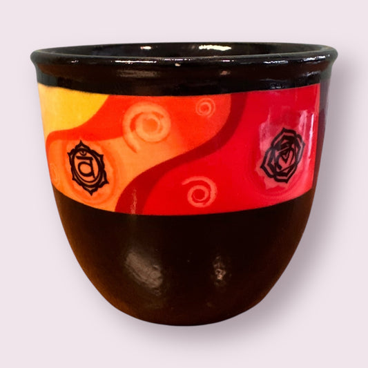 Chakras Small Ceramic Smudge Pot