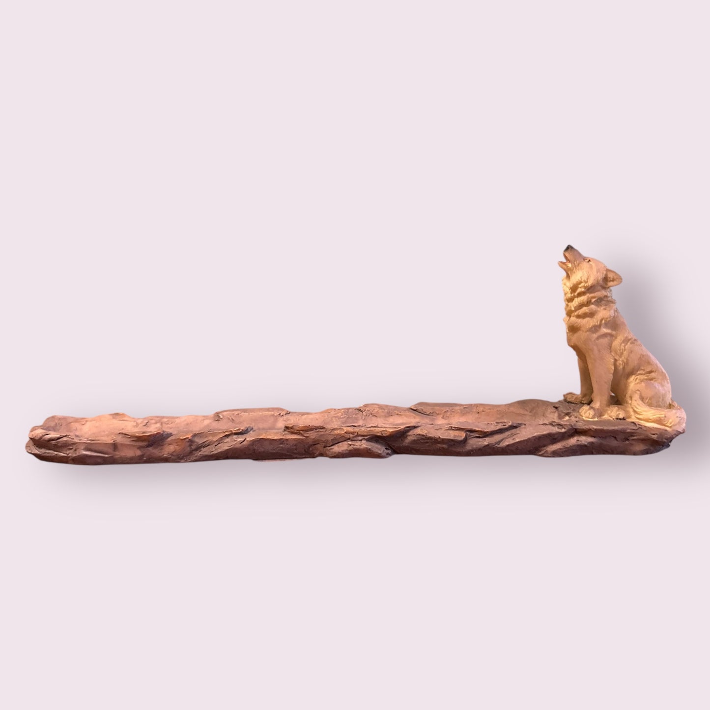 Wolf Polyresin Incense Holder
