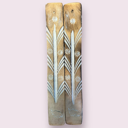 Carved Wood Incense Burner
