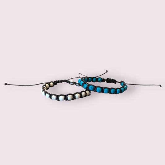 Howlite Bead Macrame Bracelet