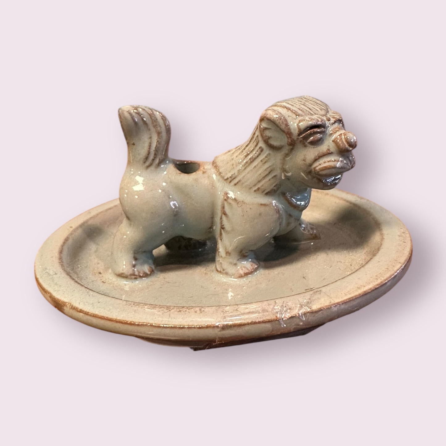 Glazed Snow Lion Incense Burner