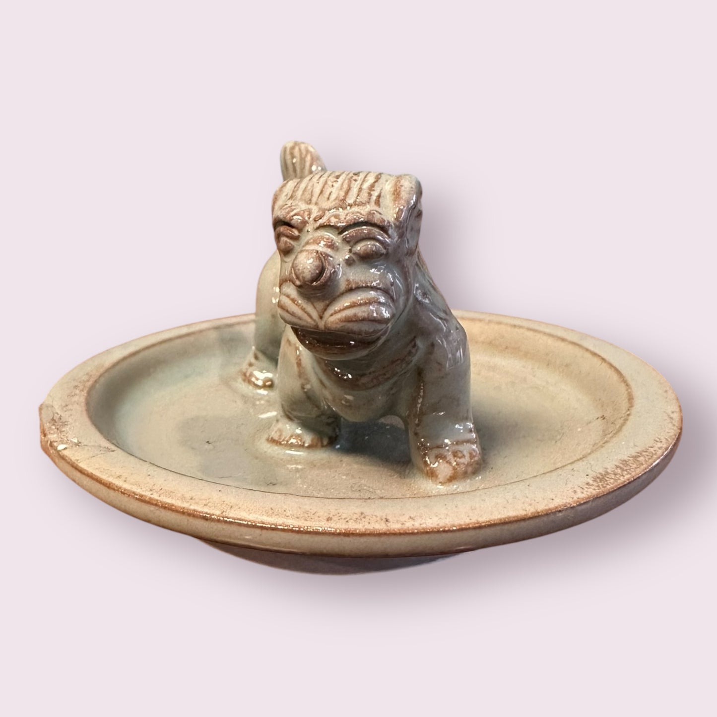 Glazed Snow Lion Incense Burner