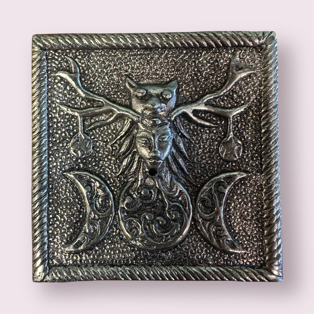 Pagan Aluminum Square Incense Holder