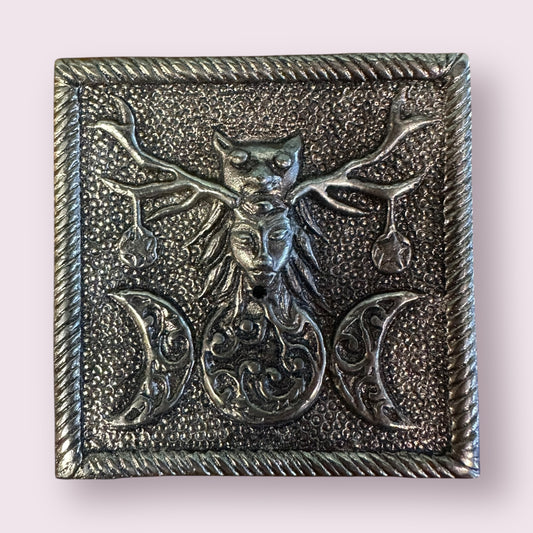 Pagan Aluminum Square Incense Holder