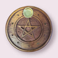 Wood Incense Holder Pentacle (Each)