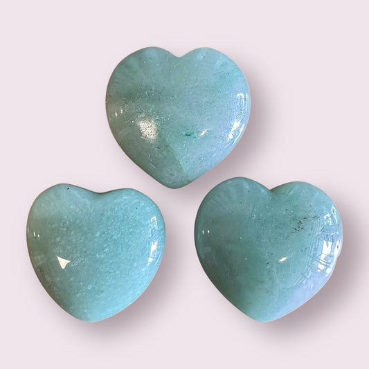 Green Aventurine Puff Heart 30mm