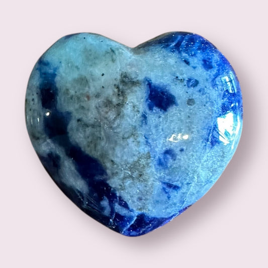 Sodalite Puff Heart 30mm