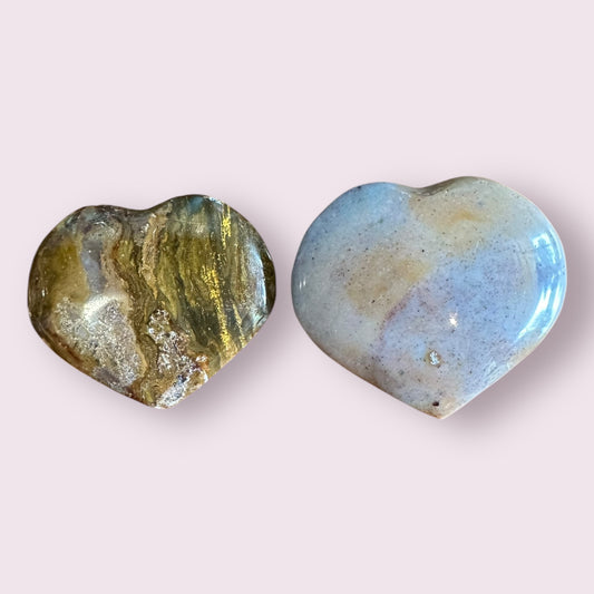 Ocean Jasper Crystal Heart