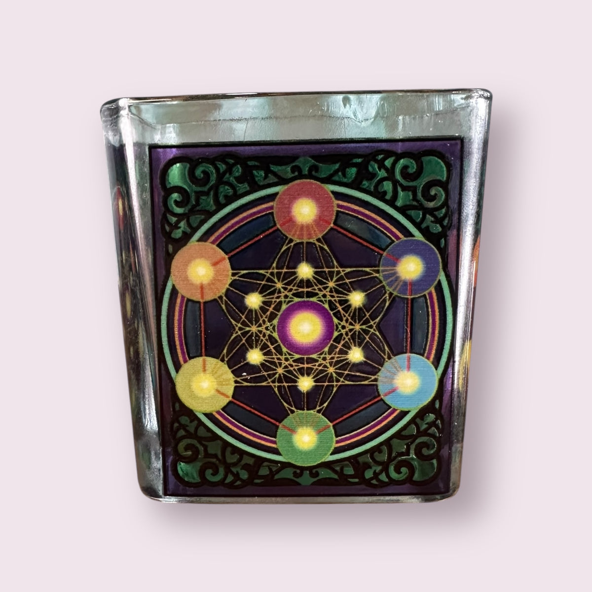 Metatron Chakra Square Votive Holder