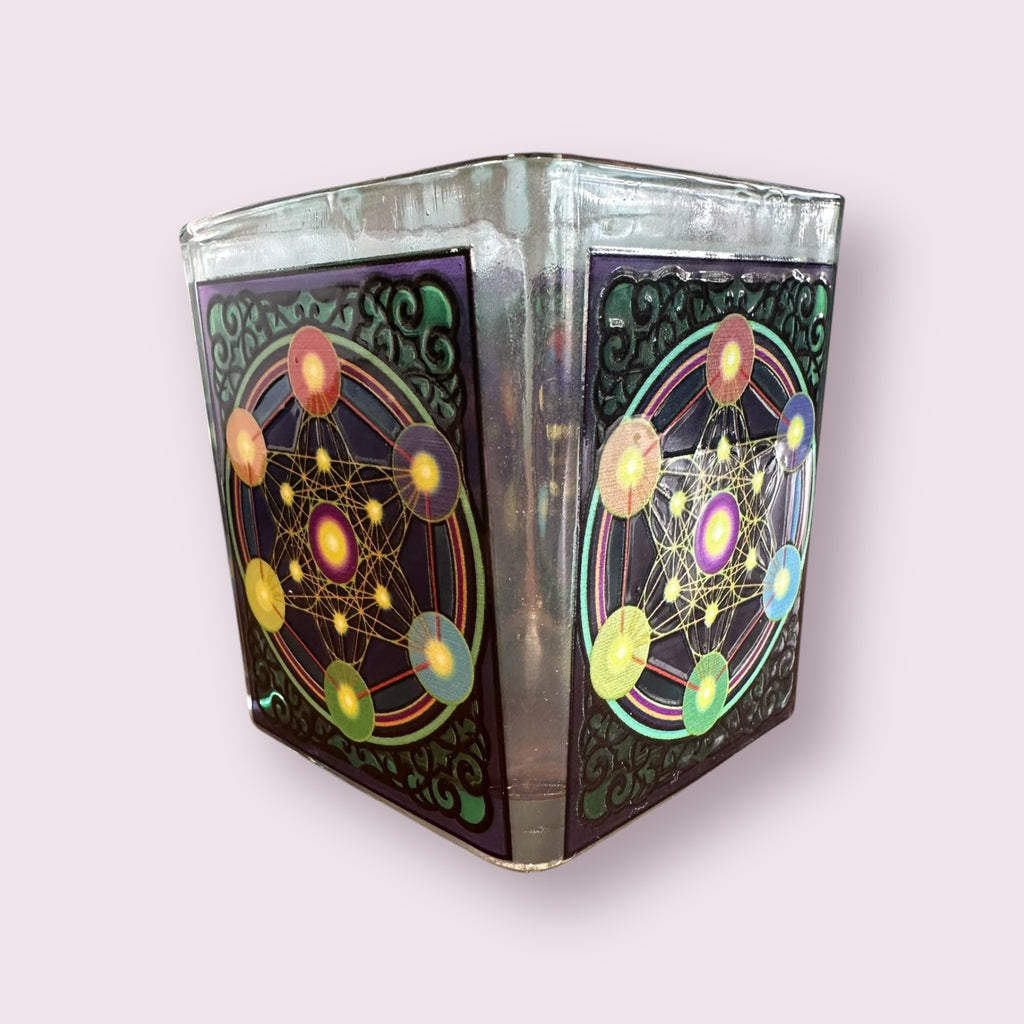 Metatron Chakra Square Votive Holder