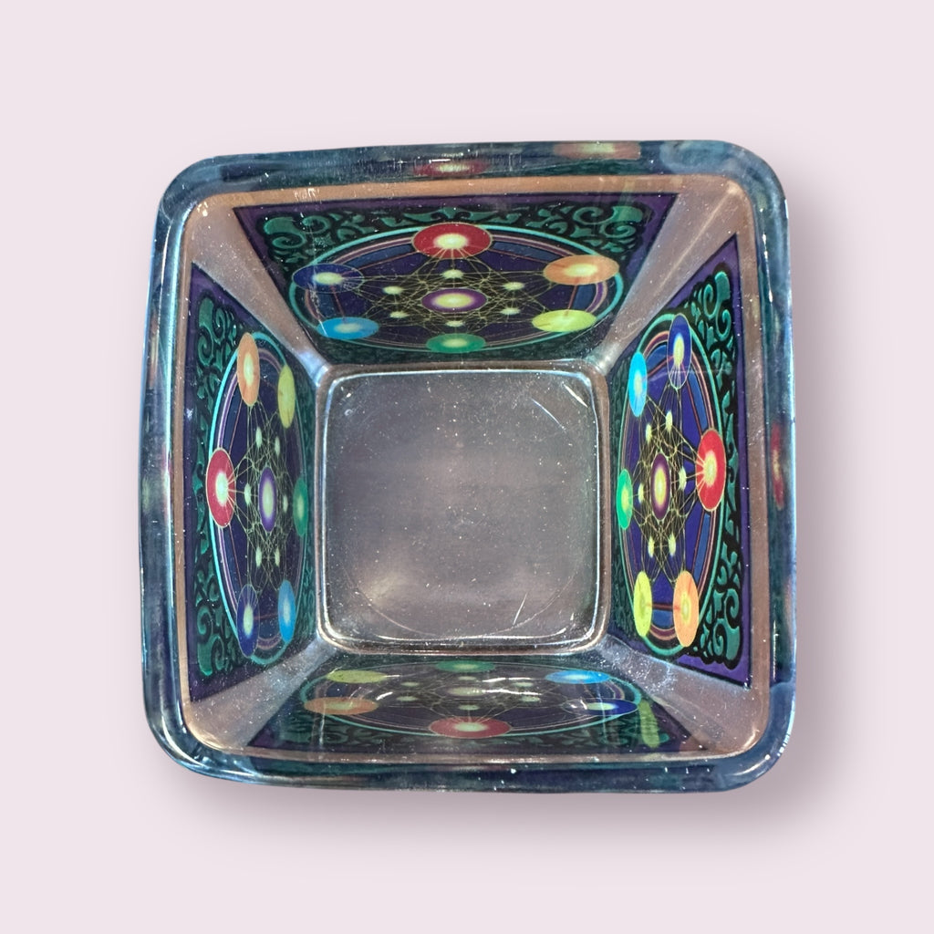 Metatron Chakra Square Votive Holder