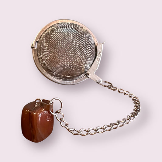 Stainless Steel Tea Infuser Ball - Carnelian
