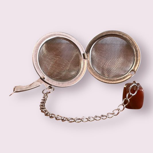 Stainless Steel Tea Infuser Ball - Carnelian