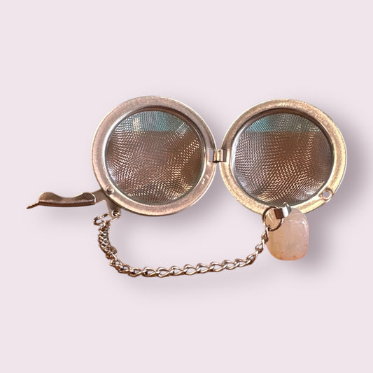 Stainless Steel Tea Infuser Ball - Rose Quartz