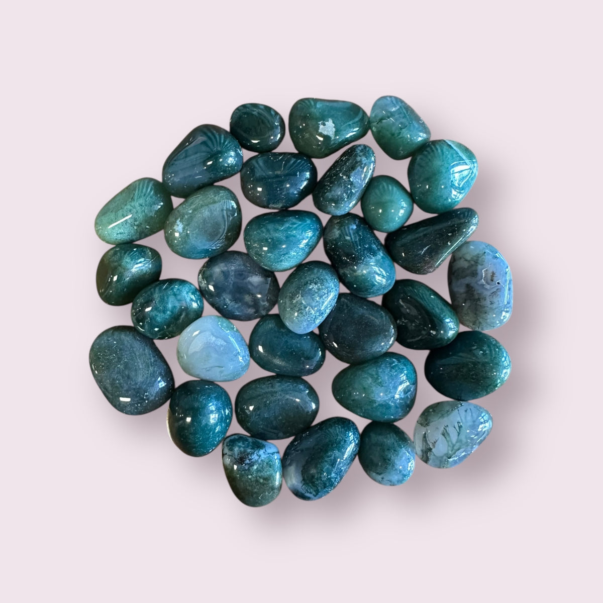 Moss Agate Tumbled