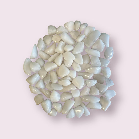 Snow Quartz Tumbled Stones