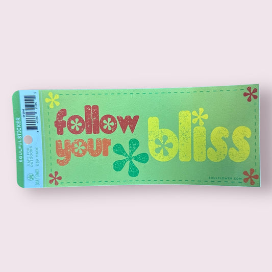 Follow Your Bliss Mini Bumper Sticker