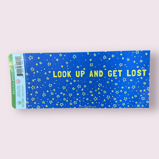 Look Up and Get Lost Mini Bumper Sticker