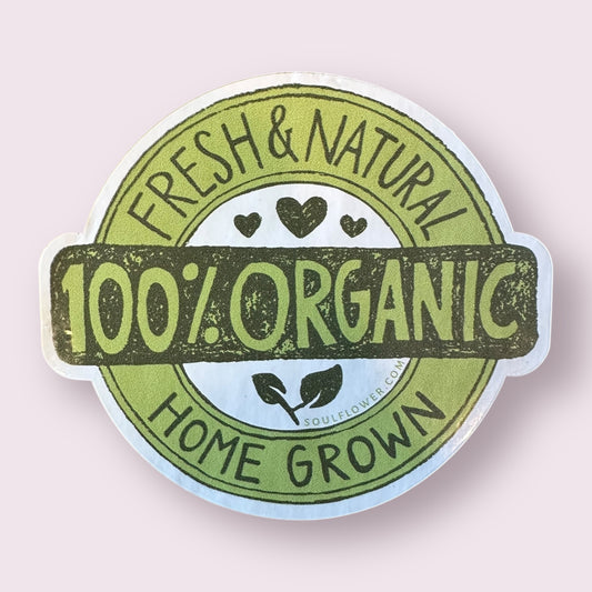 100% Organic Badge Sticker