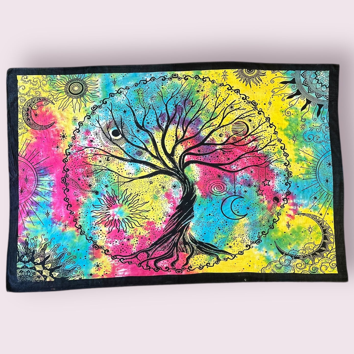Tree of Life Sun Moon Tapestry