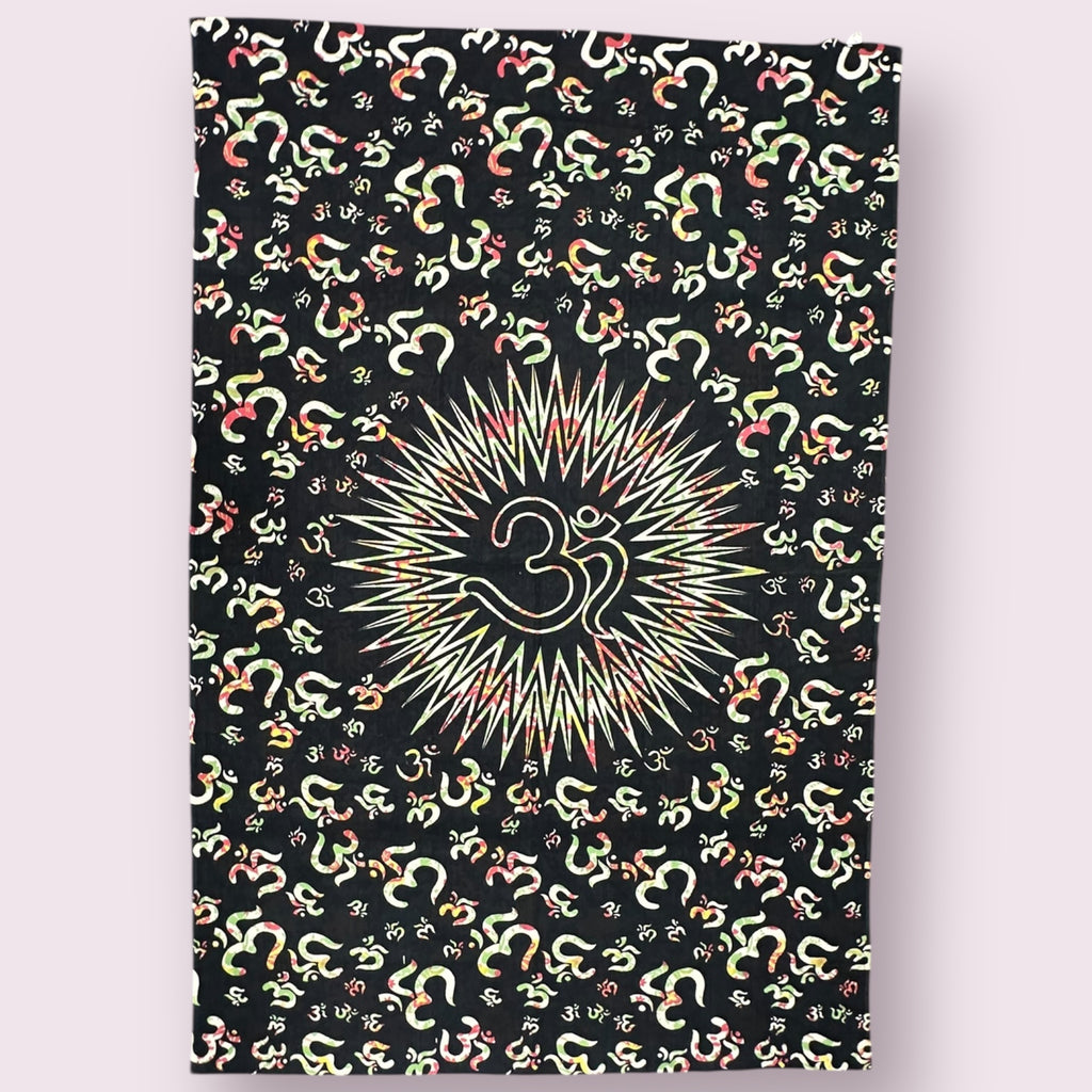 Tie Dye OM Over Print Tapestry