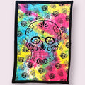 Floral With Skull Tapestry