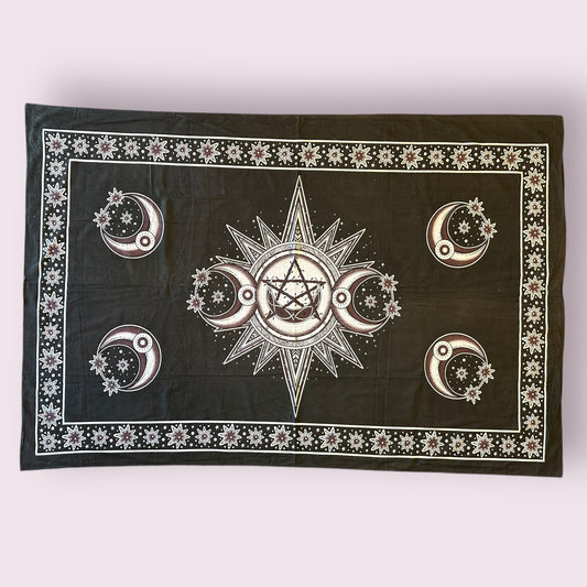 Crescent Moon Stars Tapestry