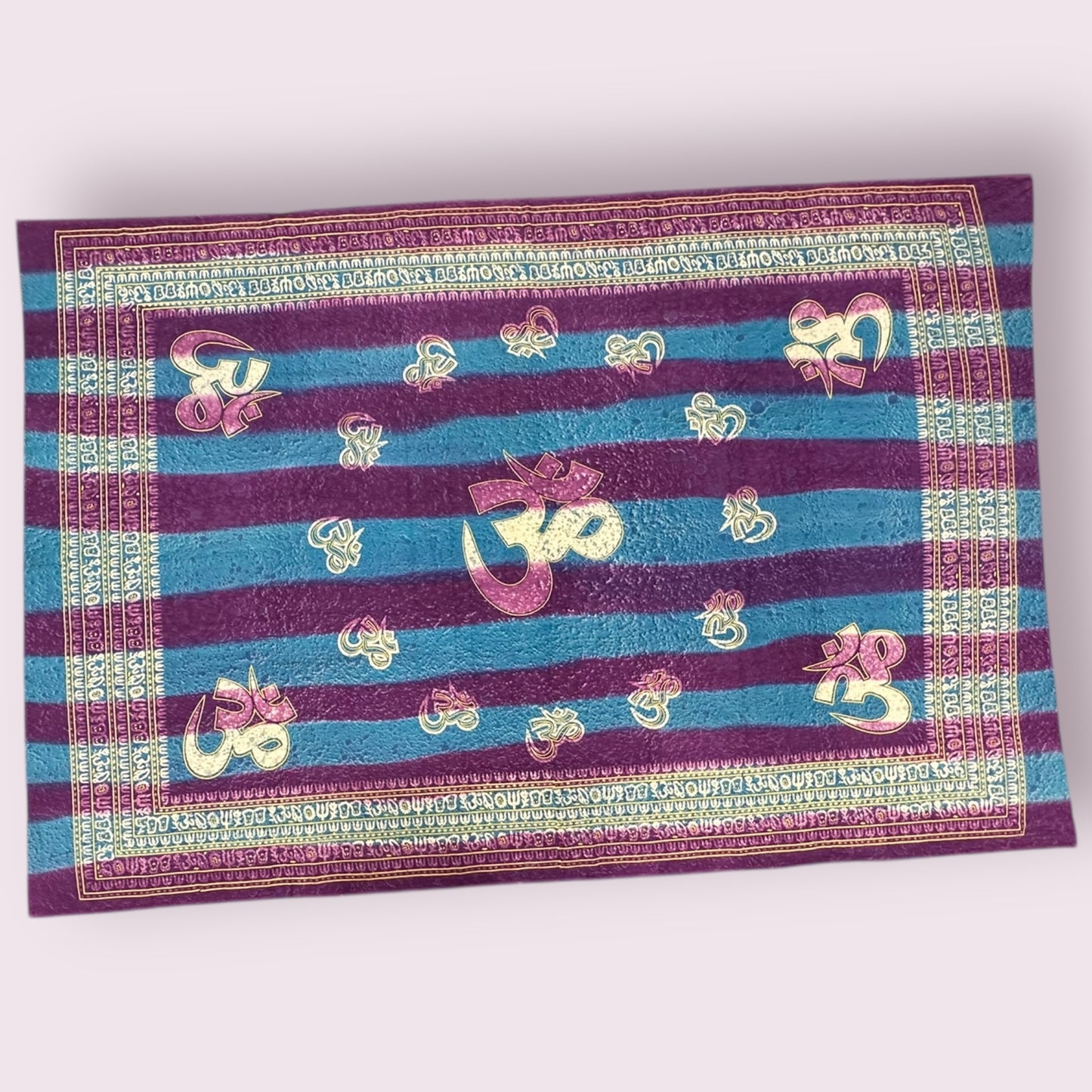 Tie Dye Om Tapestry Purple Blue