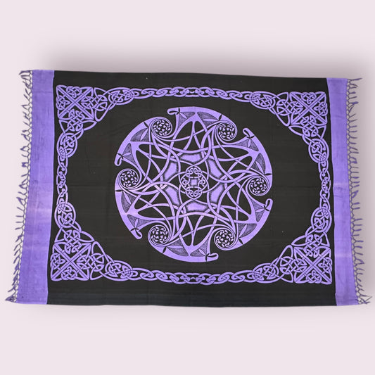 Celtic Mandala Tapestry Purple