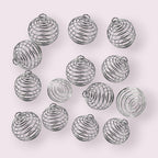 Spiral Crystal Cage Pendants ( small)