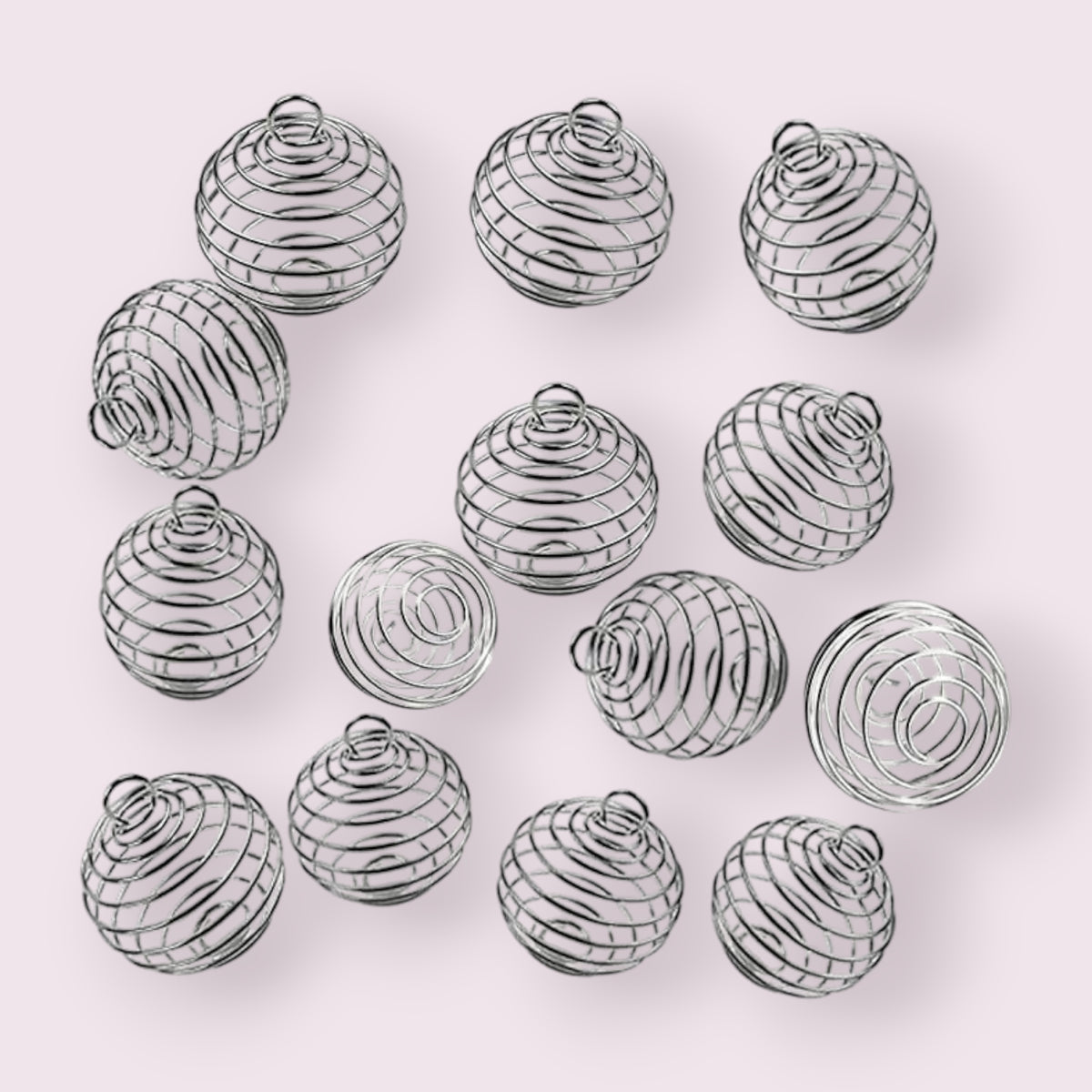 Spiral Crystal Cage Pendants ( small)