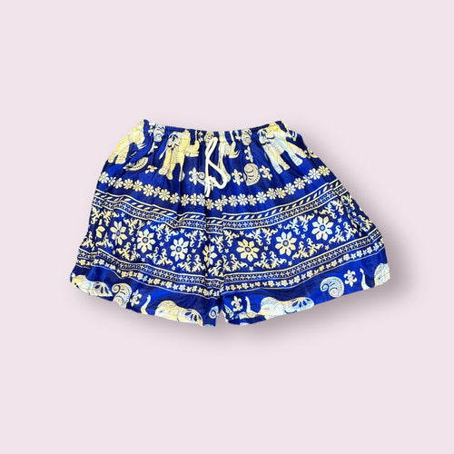 Boho Elephant Print Shorts: Assorted Colors