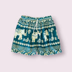 Boho Elephant Print Shorts: Assorted Colors