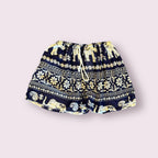 Boho Elephant Print Shorts: Assorted Colors