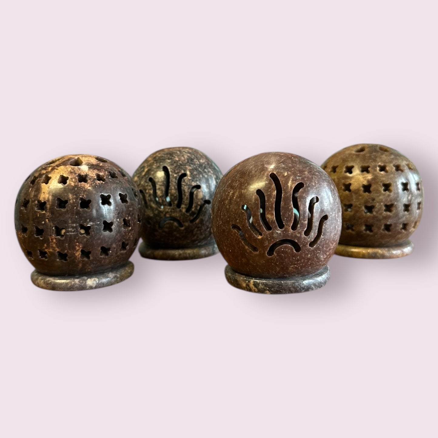 Round Soapstone Cone Burners / Tea Lite Candle Holder