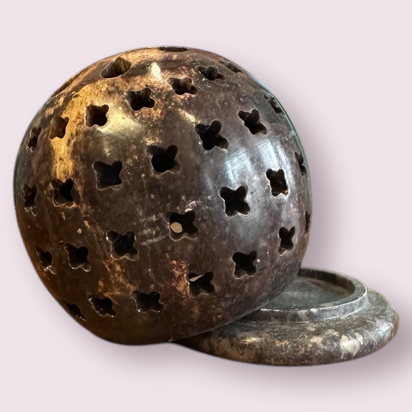 Round Soapstone Cone Burners / Tea Lite Candle Holder