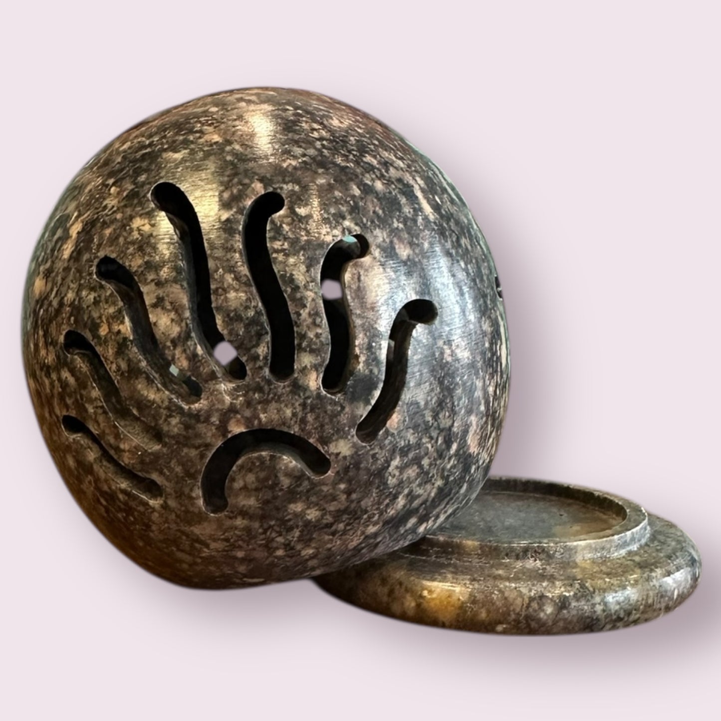 Round Soapstone Cone Burners / Tea Lite Candle Holder