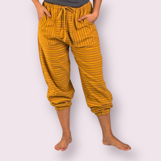 Striped Hippie Harem Pants - Pineapple Express