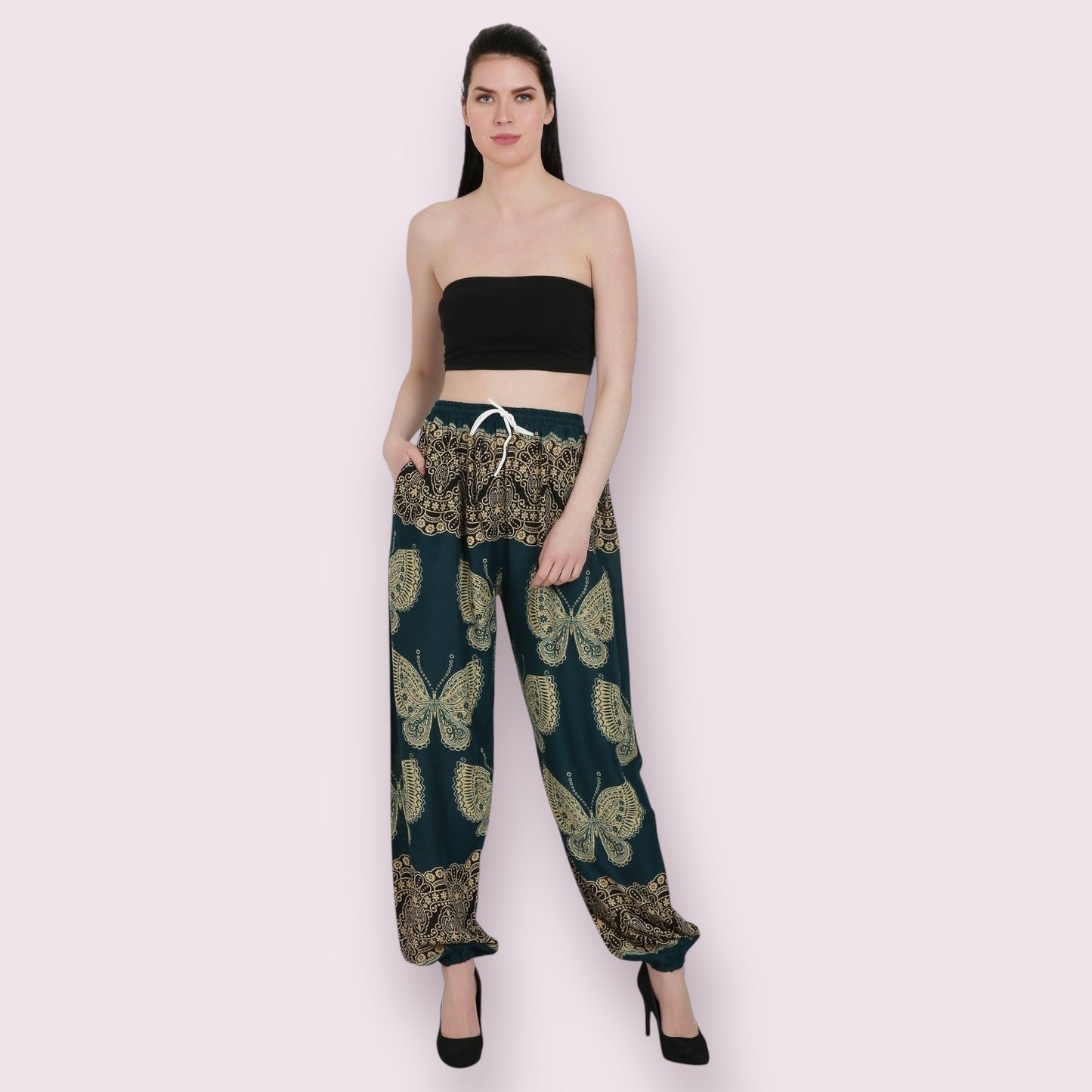 Butterfly Print Resort Pants