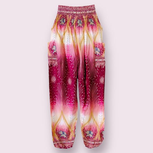 Hippie Boho Harem Pants with Side Pockets