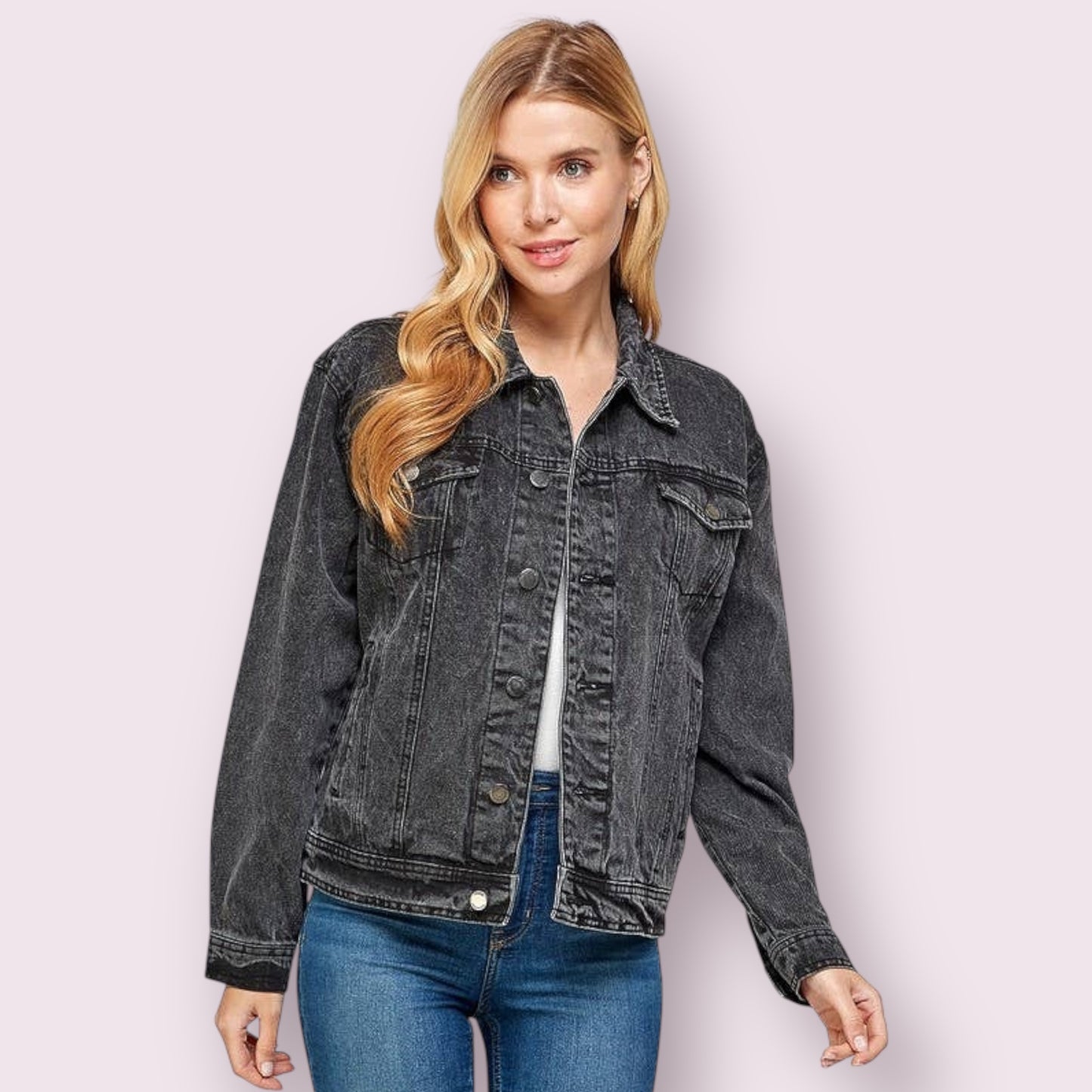 Vintage Black Denim Jacket