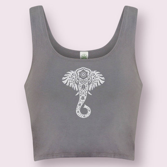 Elephant Vibes Organic Cropped Tank Top