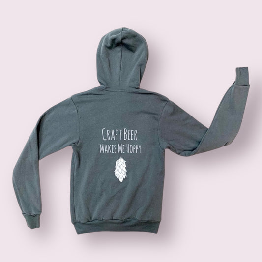 Craft Beer Makes Me Hoppy - Full Zip Hoodie