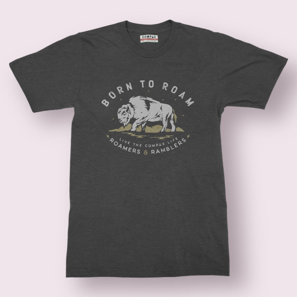 Born to Roam T-Shirt - Heather Charcoal