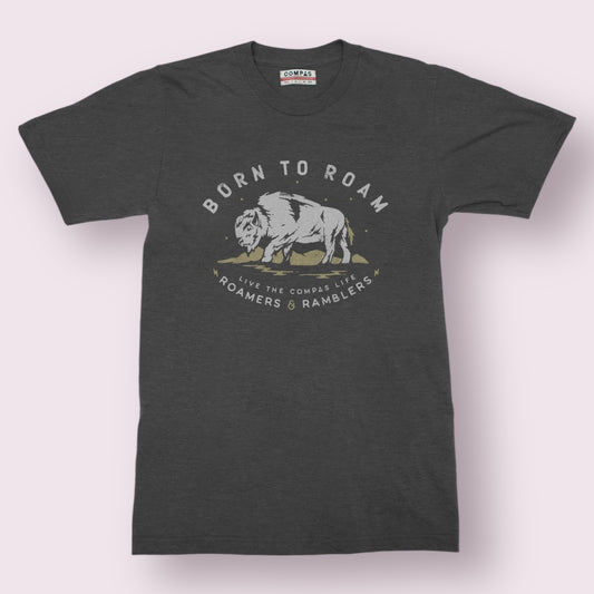 Born to Roam T-Shirt - Heather Charcoal