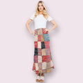 Patched Maxi Skirt