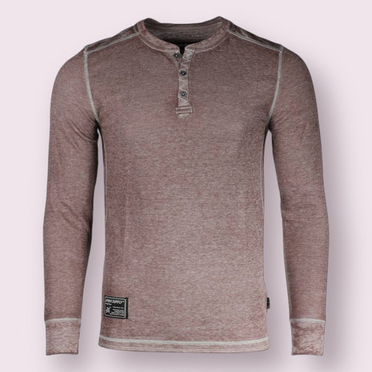 Long Sleeve Lightweight Burnout and Heather Athletic Henley