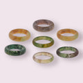Gemstone Fancy Jasper Rings Asst'd Colors